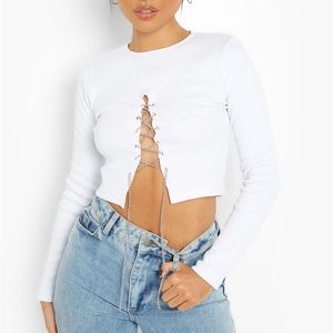 Boohoo Chain crop top